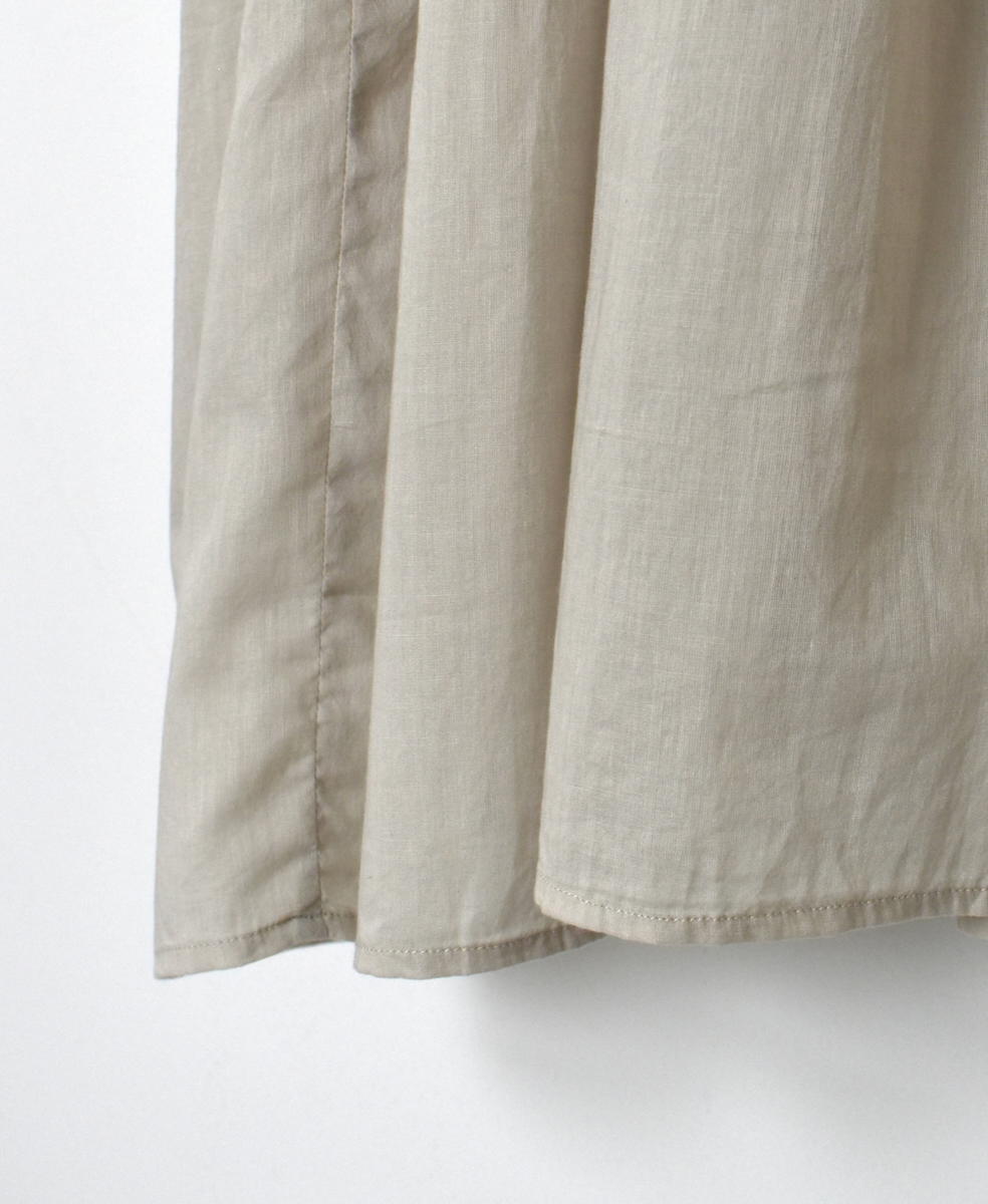●NMDS25312(ワンピース) 80s ORGANIC COTTON VOILE PLAIN MINI PINTUCK F/SL DRESS WITH LINING