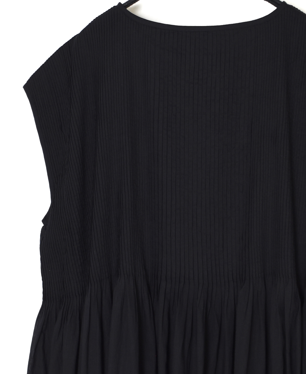 ●NMDS25312(ワンピース) 80s ORGANIC COTTON VOILE PLAIN MINI PINTUCK F/SL DRESS WITH LINING