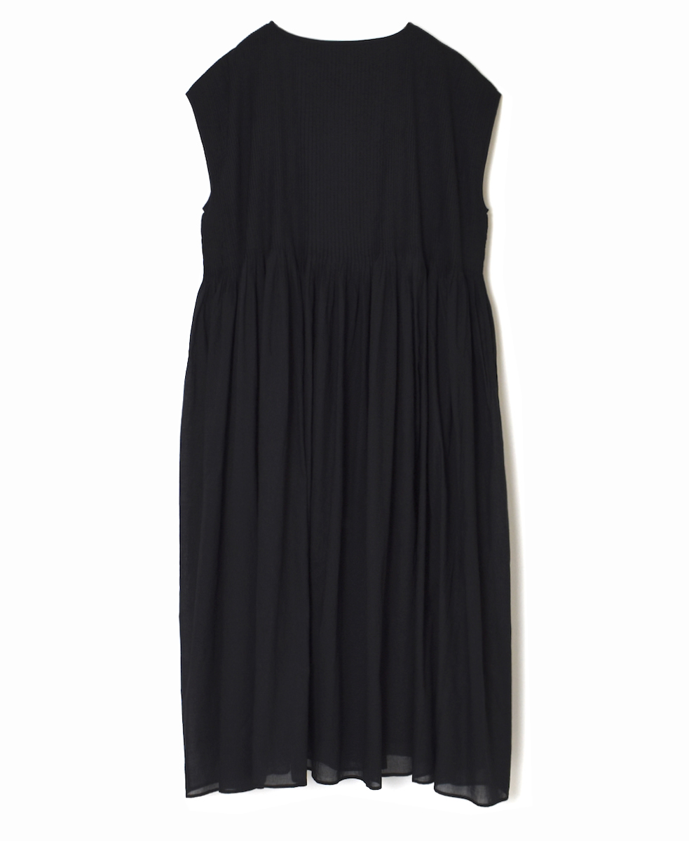 ●NMDS25312(ワンピース) 80s ORGANIC COTTON VOILE PLAIN MINI PINTUCK F/SL DRESS WITH LINING