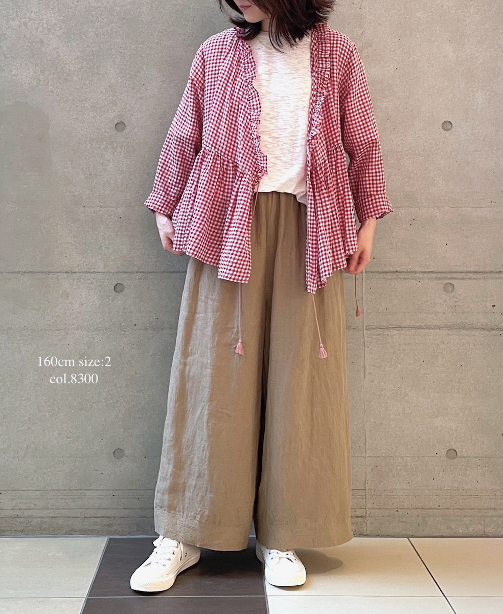●INMDS25004(パンツ)YARN DYE AUTO LOOM 60s LINEN PLAIN EASY PANTS