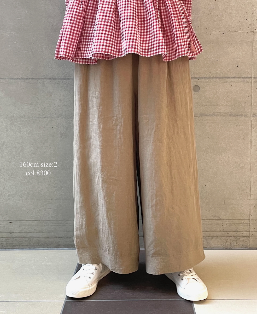 ●INMDS25004(パンツ)YARN DYE AUTO LOOM 60s LINEN PLAIN EASY PANTS