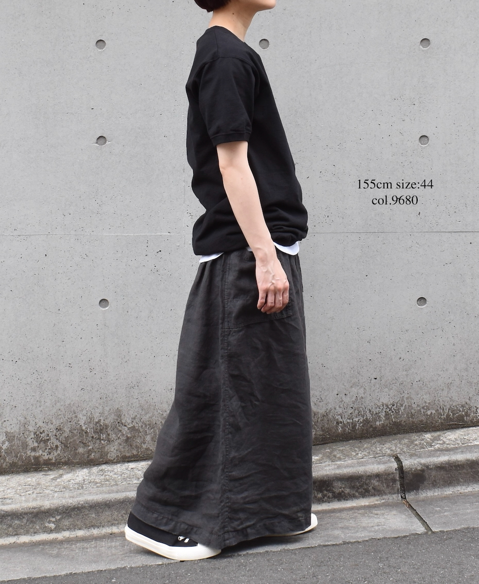 LNHT2531L(スカート) LINEN PLAIN OVERDYE EASY SKIRT