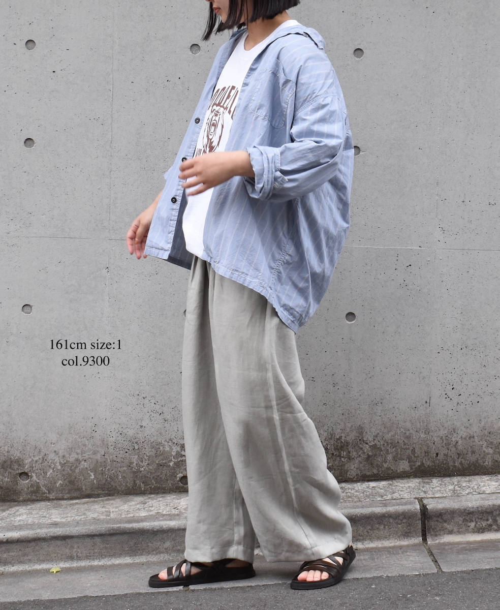 ●GNMDS2502NLT(パンツ) LINEN TWILL 2TUCK WIDE EASY PANTS