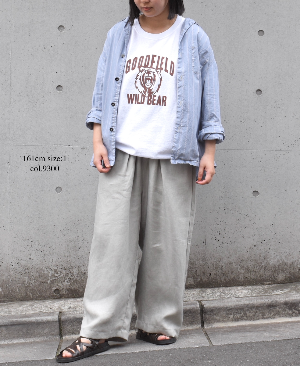 ●GNMDS2502NLT(パンツ) LINEN TWILL 2TUCK WIDE EASY PANTS