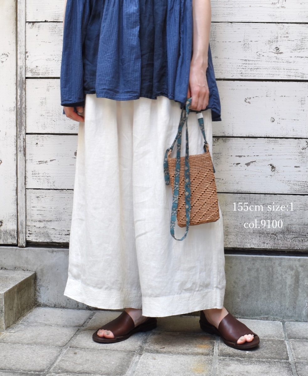 ●INMDS25004(パンツ)YARN DYE AUTO LOOM 60s LINEN PLAIN EASY PANTS