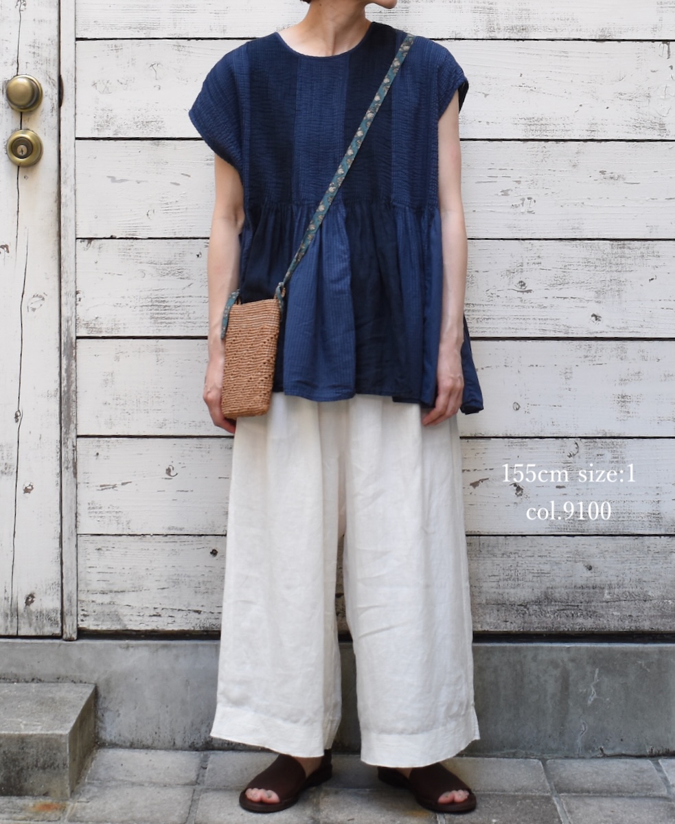 ●INMDS25004(パンツ)YARN DYE AUTO LOOM 60s LINEN PLAIN EASY PANTS