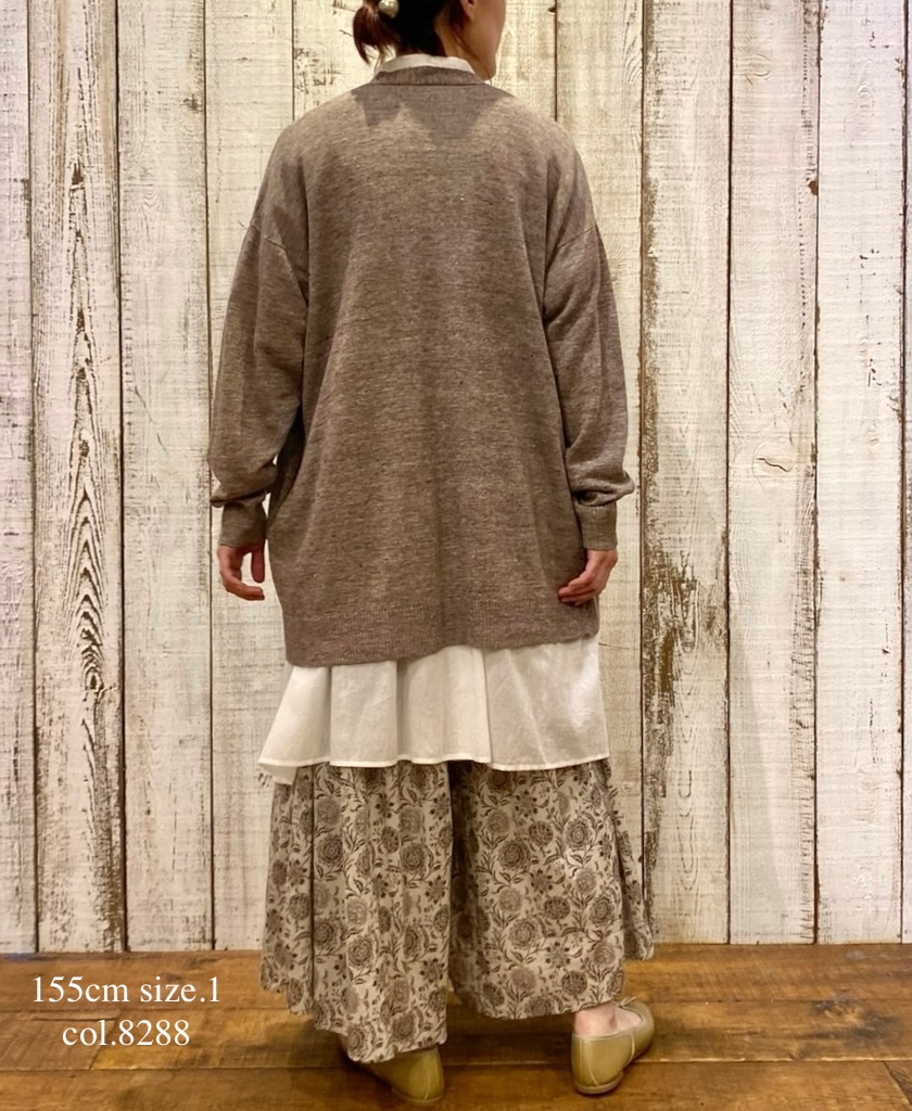 ●NSL25085(キュロット) 80s VOILE TWO TONE FLOWER PRINT CULOTTES