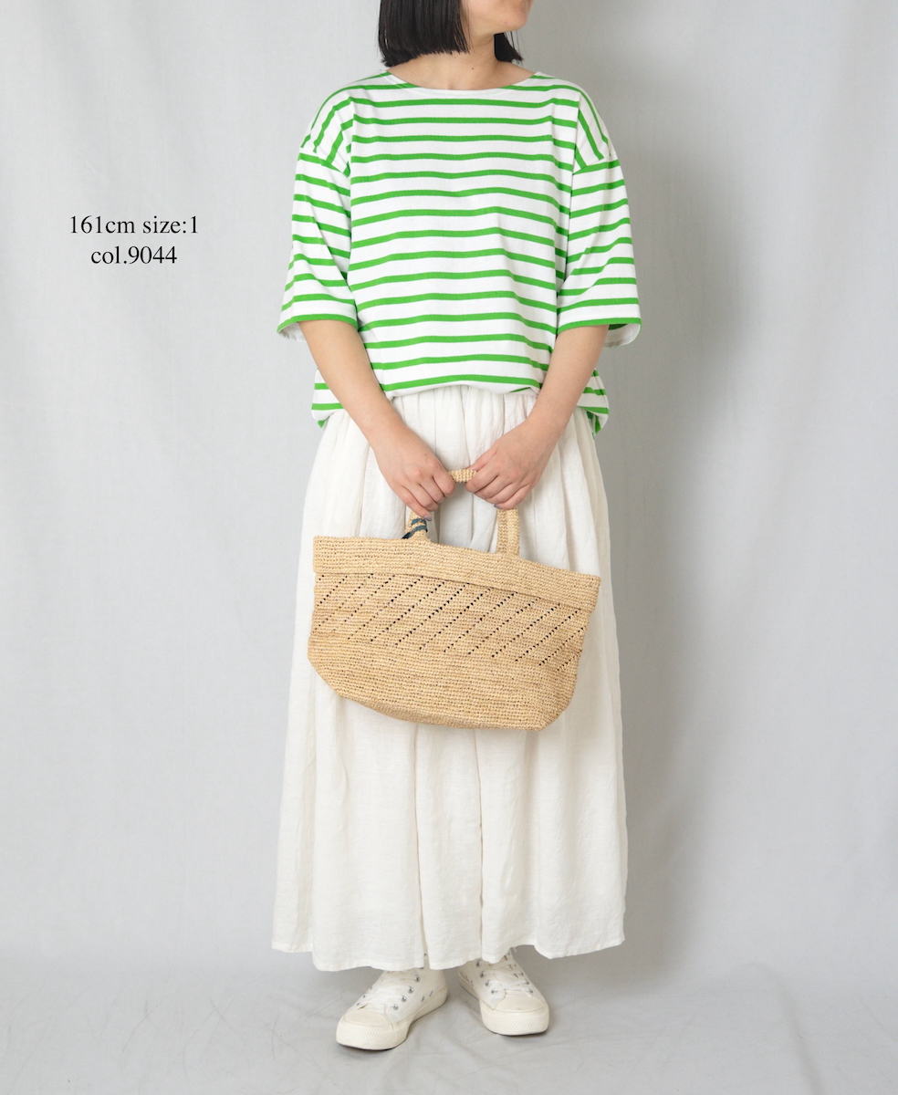 NLA2501(Tシャツ) REGULAR STRIPE DROP SHOULDER SHORT SLEEVE BASQUE SHIRT