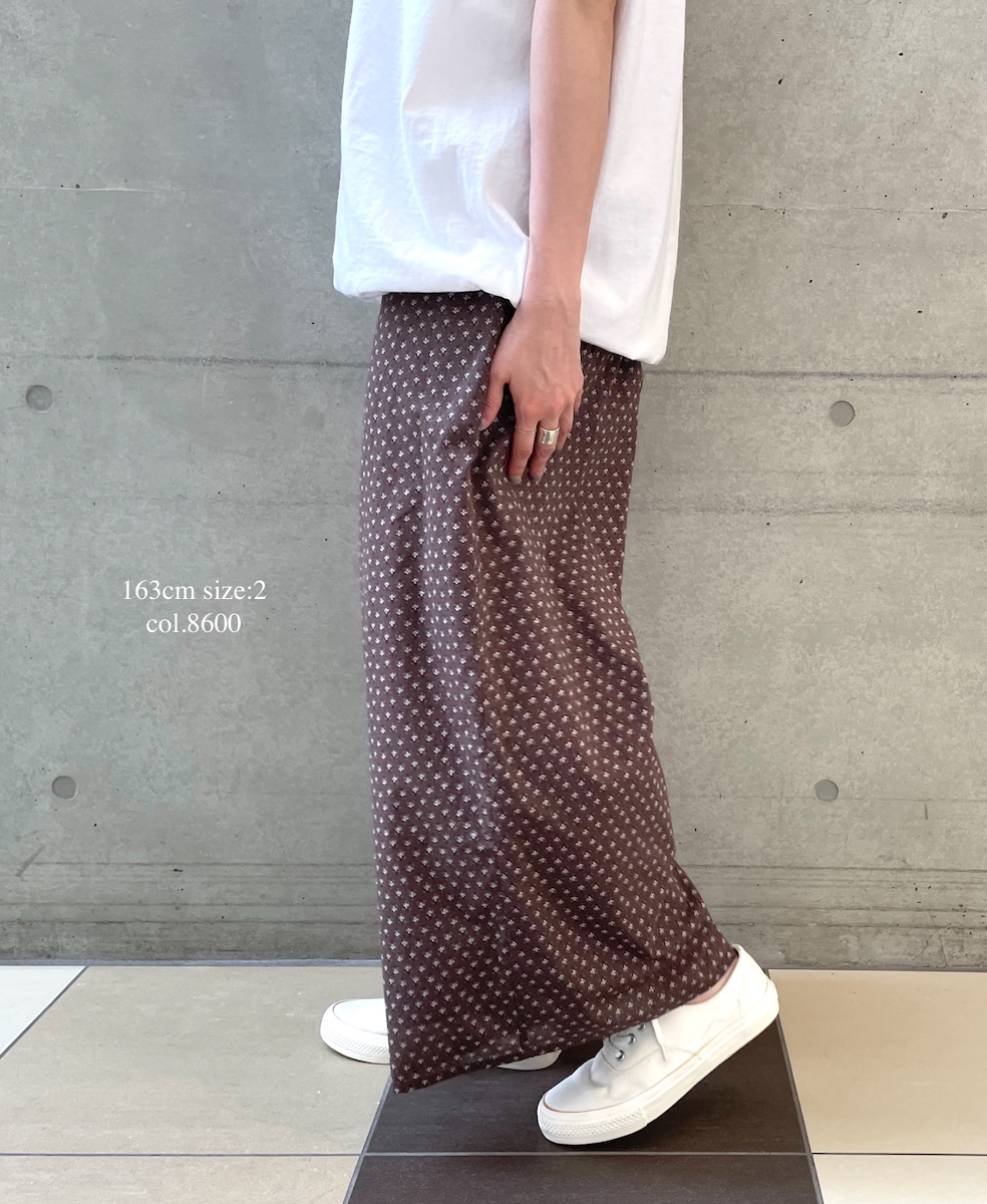 NSL25106(パンツ) 80s COTTON VOILE SMALL FLOWER PRINT WIDE EASY PANTS
