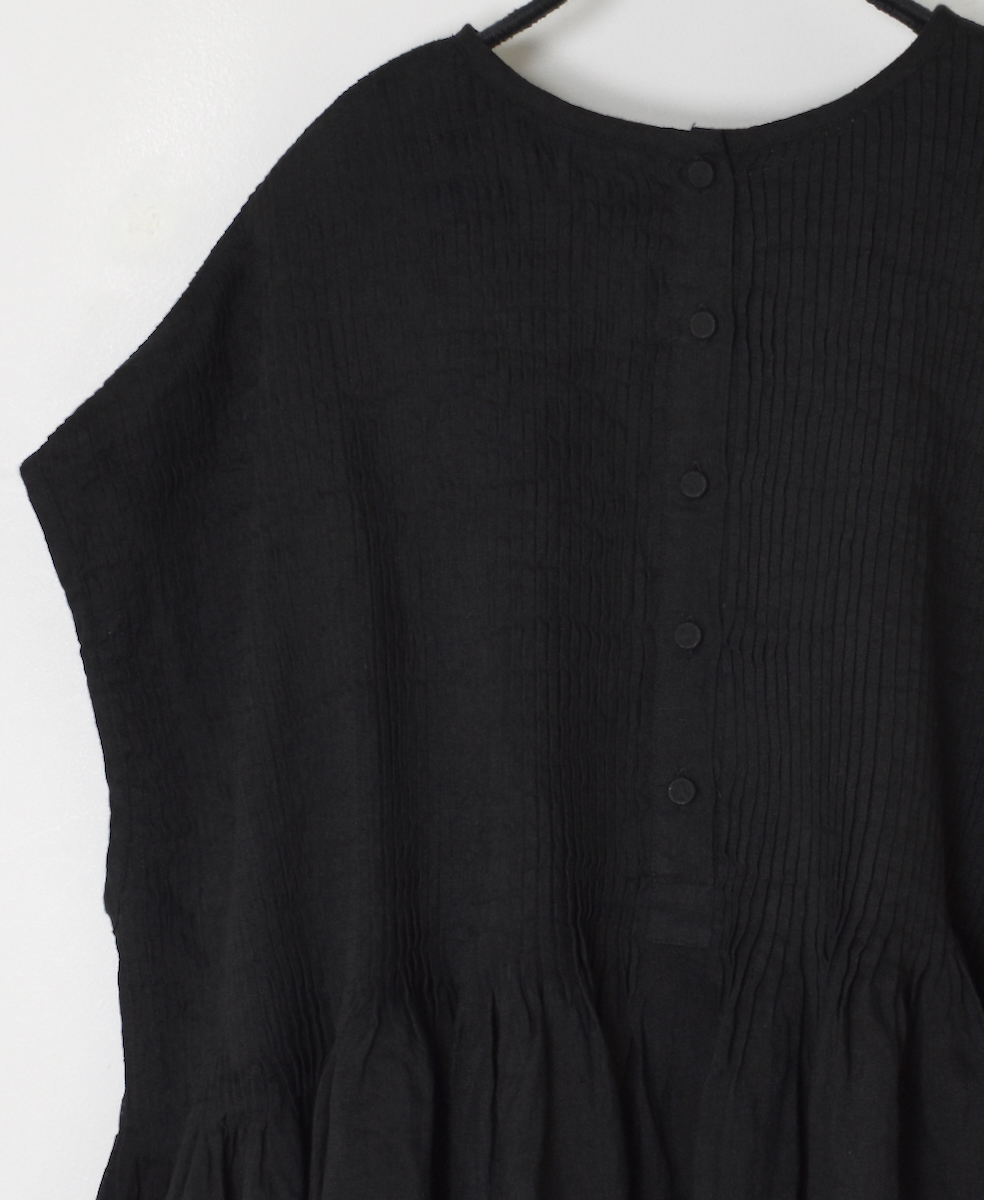 ●INMDS25131(シャツ) HANDWOVEN LINEN PLAIN WITH SELVAGE FRENCH/SL SHIRT WITH PINTUCK