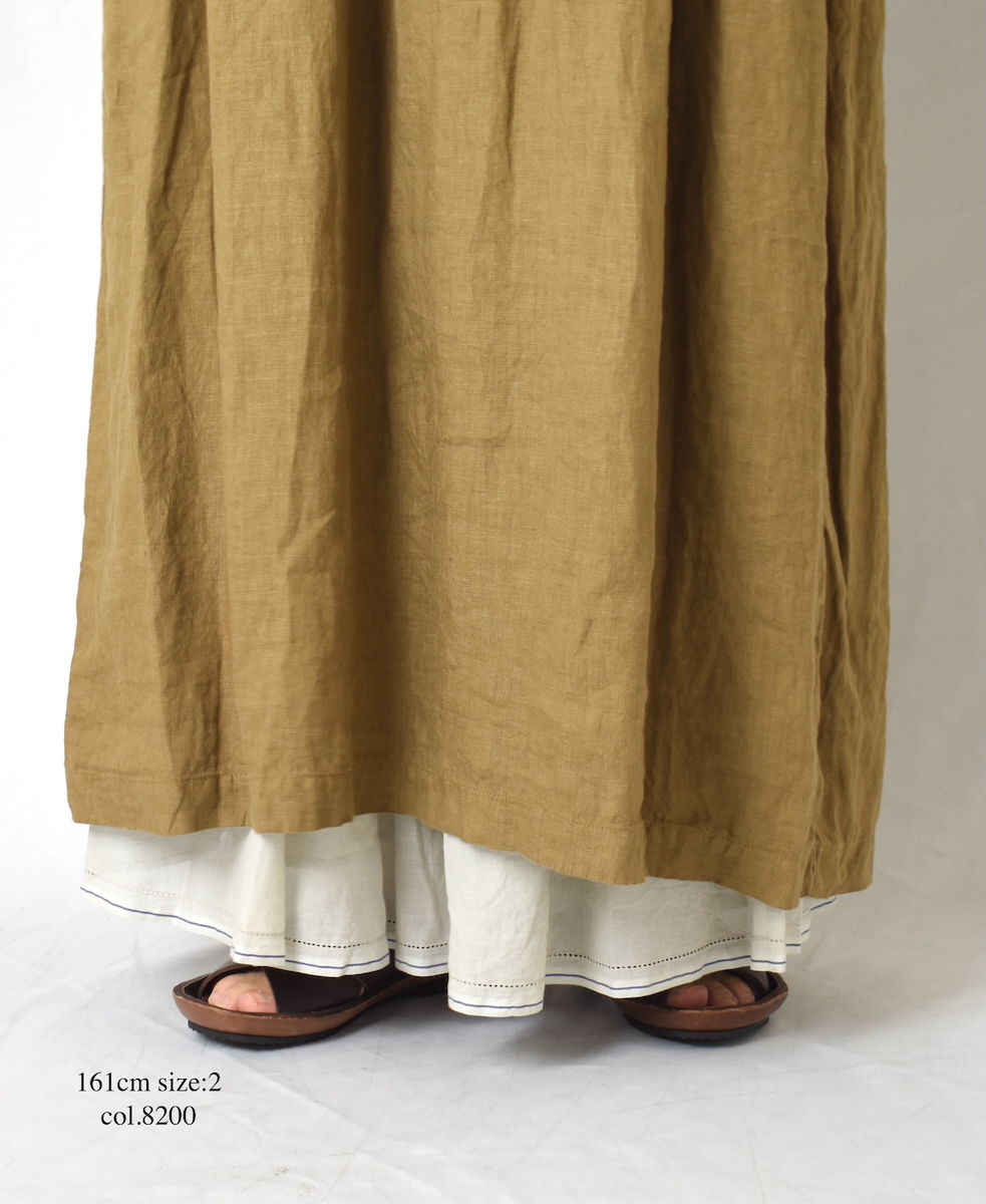 ●NSL25025(スカート) SUPER FINE VOILE WITH SELVEGE GATHERED SKIRT