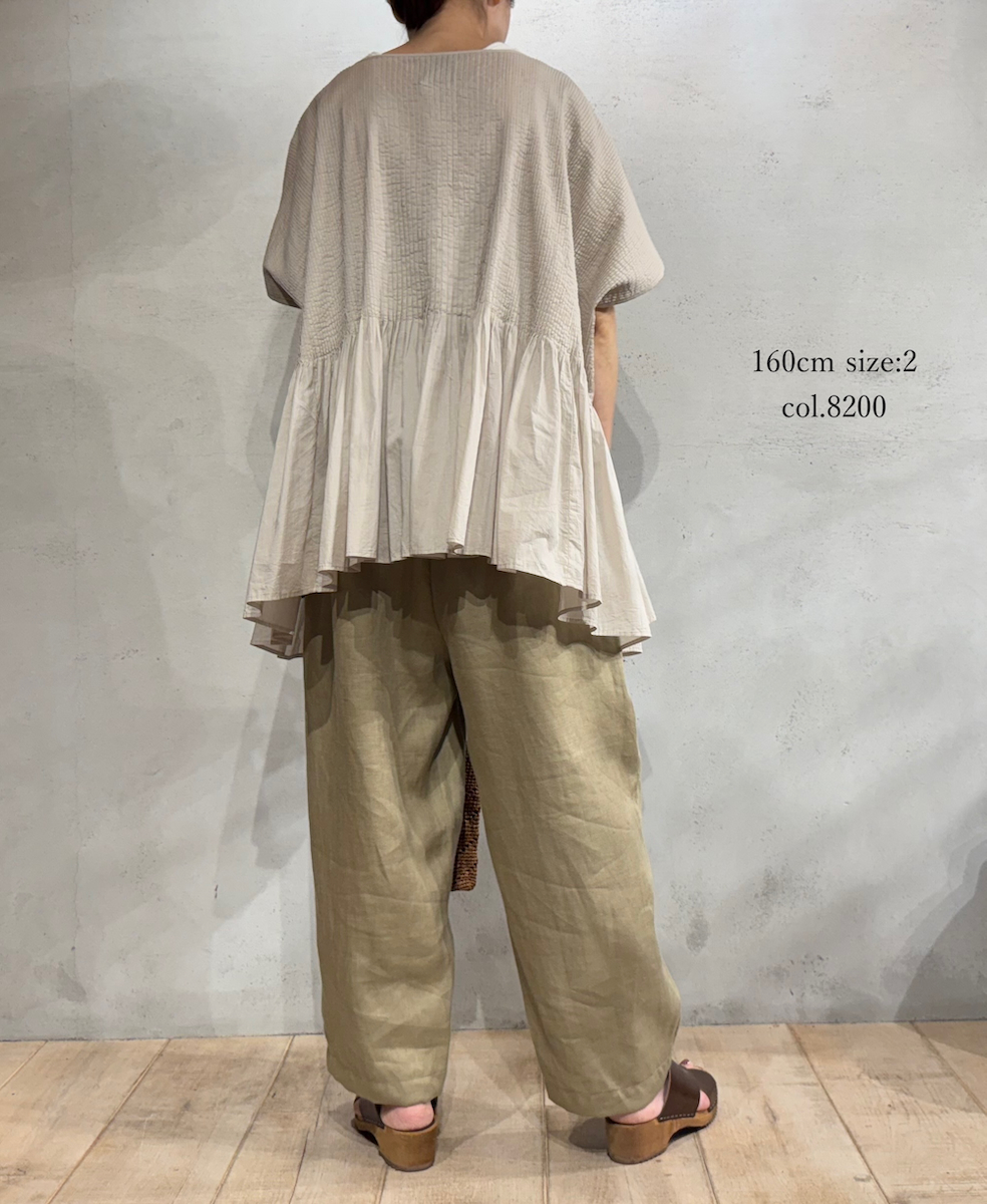 ●NMDS25311(シャツ) 80s ORGANIC COTTON VOILE PLAIN MINI PINTUCK PULLOVER