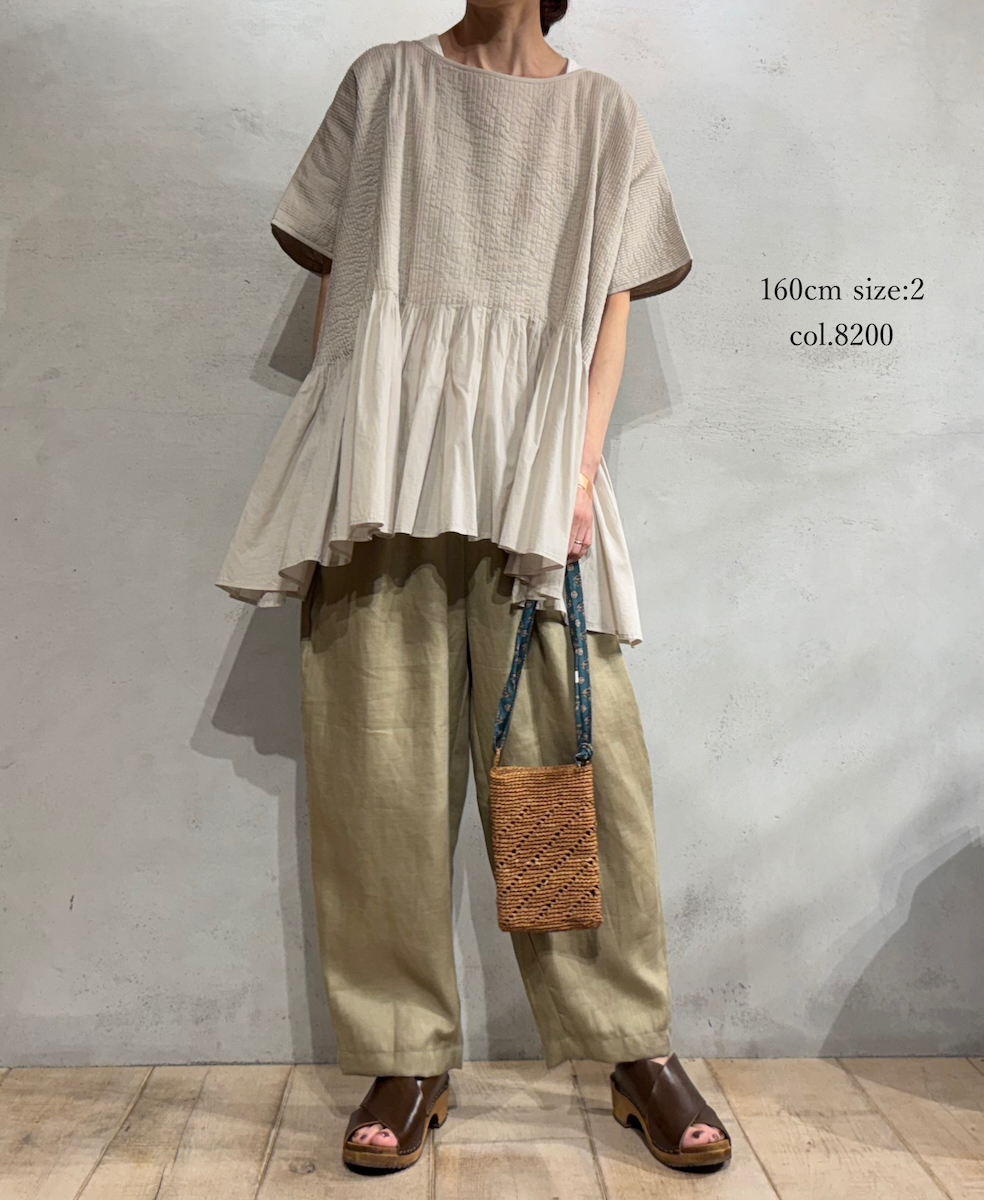 ●NMDS25311(シャツ) 80s ORGANIC COTTON VOILE PLAIN MINI PINTUCK PULLOVER