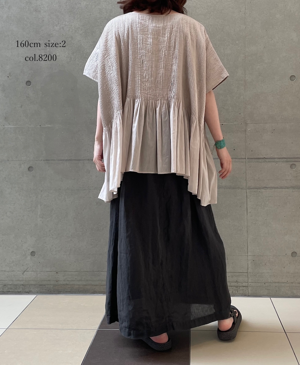 ●NMDS25311(シャツ) 80s ORGANIC COTTON VOILE PLAIN MINI PINTUCK PULLOVER