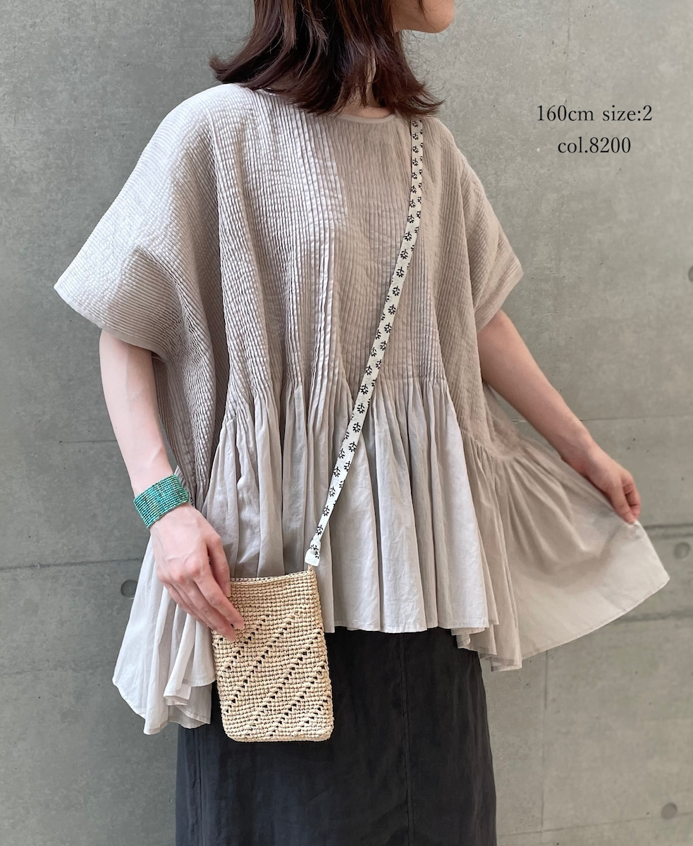 ●NMDS25311(シャツ) 80s ORGANIC COTTON VOILE PLAIN MINI PINTUCK PULLOVER