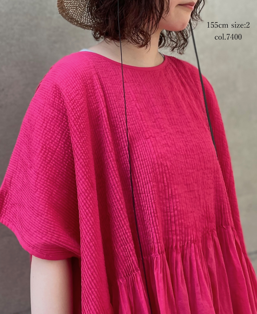 ●NMDS25311(シャツ) 80s ORGANIC COTTON VOILE PLAIN MINI PINTUCK PULLOVER