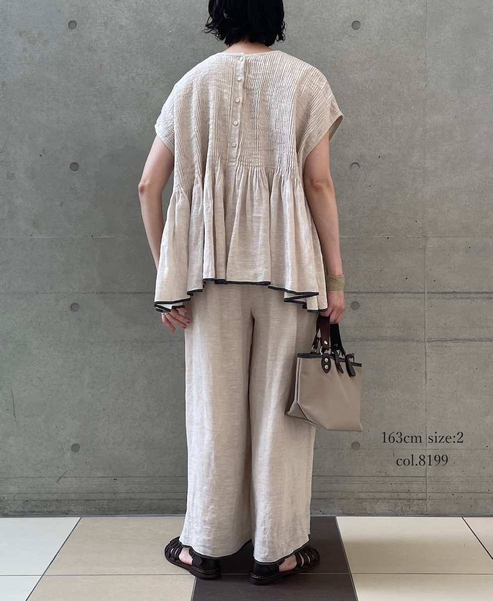 ●INMDS25133(パンツ) HANDWOVEN LINEN PLAIN WITH SELVAGE EASY PANTS