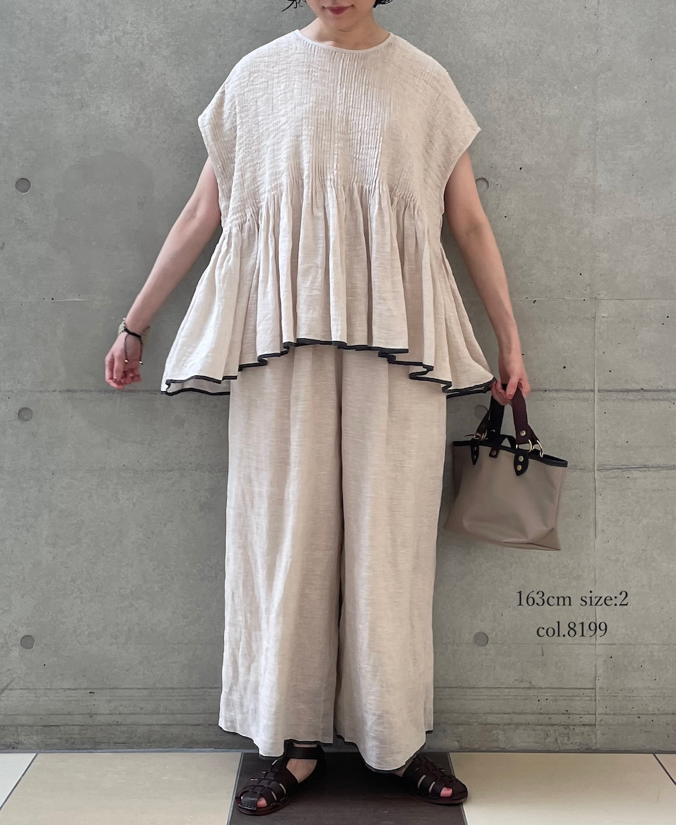 ●INMDS25133(パンツ) HANDWOVEN LINEN PLAIN WITH SELVAGE EASY PANTS