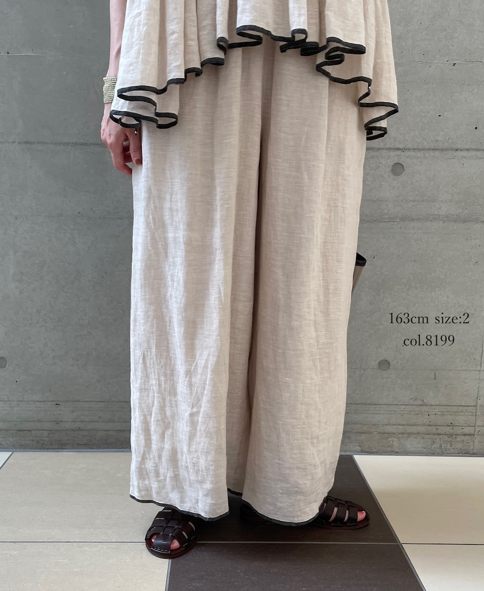●INMDS25133(パンツ) HANDWOVEN LINEN PLAIN WITH SELVAGE EASY PANTS