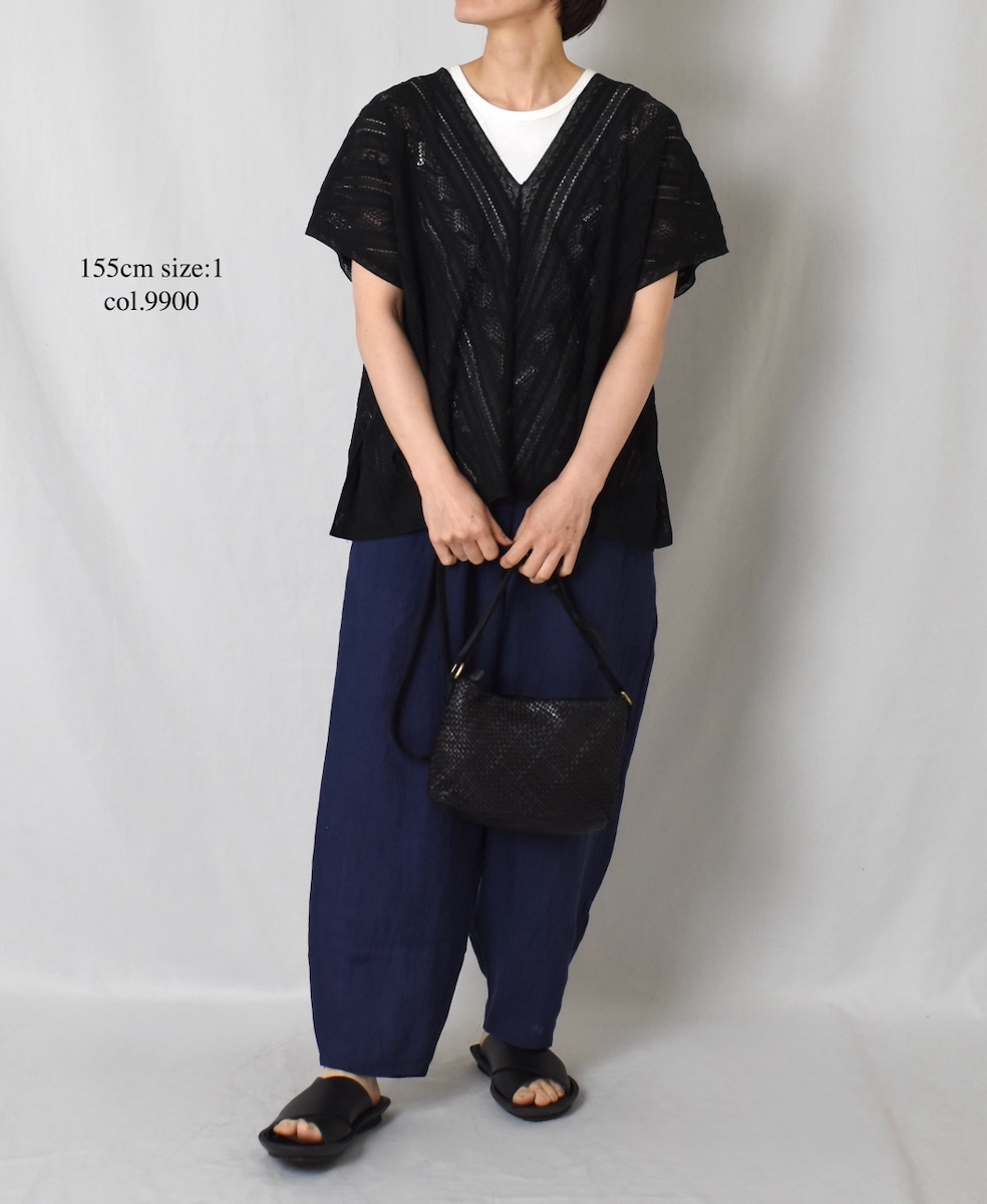 NSL25063(ブラウス) VOILE LACE ALL LACE FRENCH/SL PONCHO