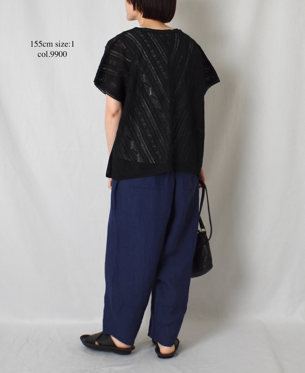 NSL25063(ブラウス) VOILE LACE ALL LACE FRENCH/SL PONCHO