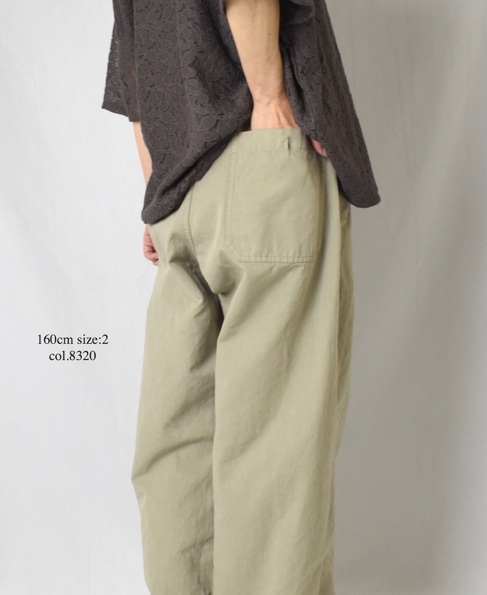 NAM1203KCL (パンツ) COTTON LINEN ONE-TUCK PANTS