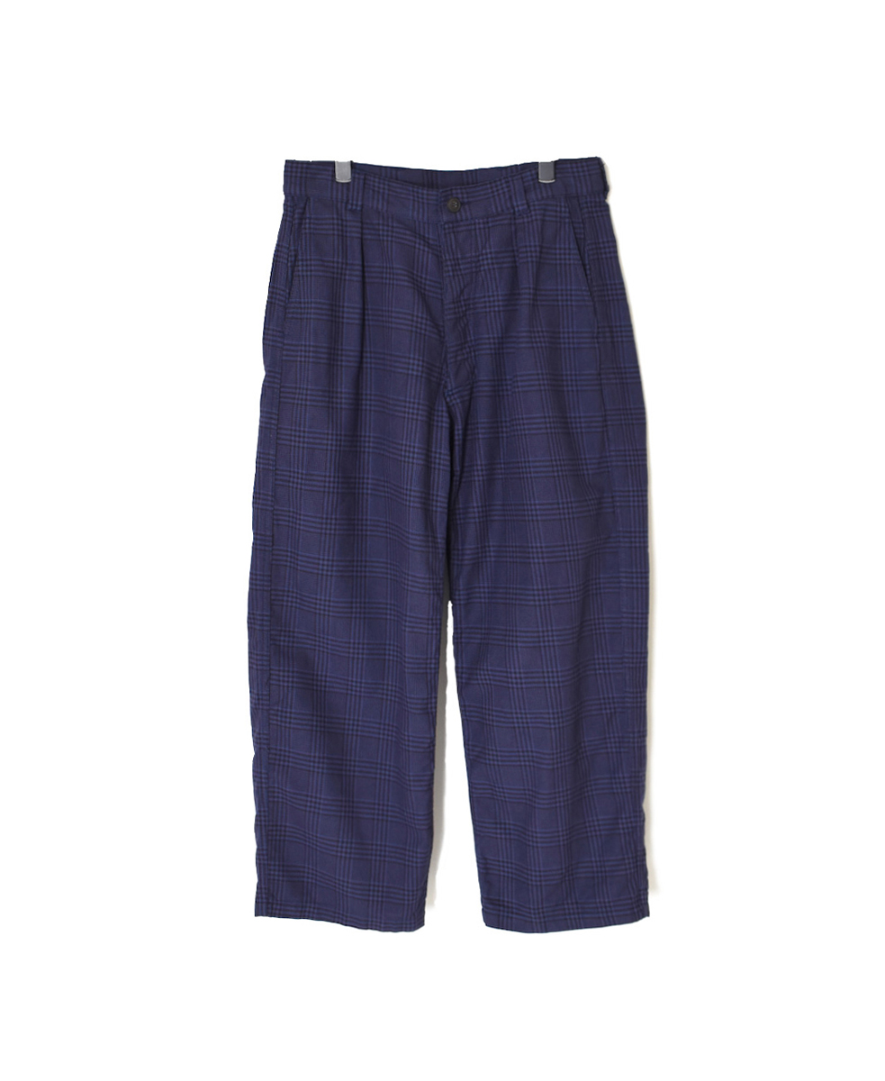 NAM2581C(パンツ) COTTON CHECK ONE-TUCK PANTS