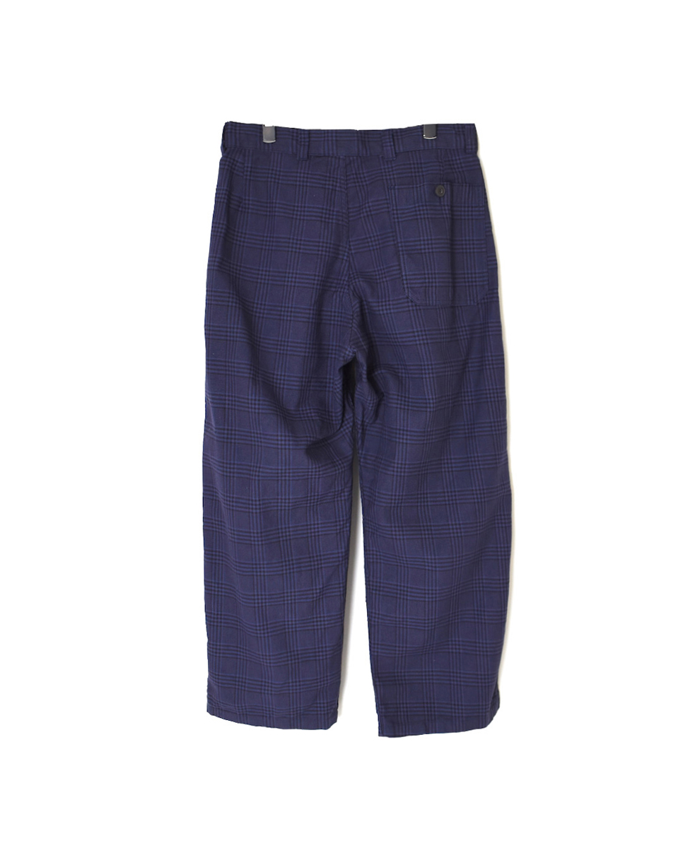 NAM2581C(パンツ) COTTON CHECK ONE-TUCK PANTS