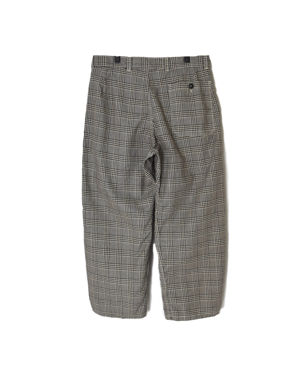 NAM2581C(パンツ) COTTON CHECK ONE-TUCK PANTS