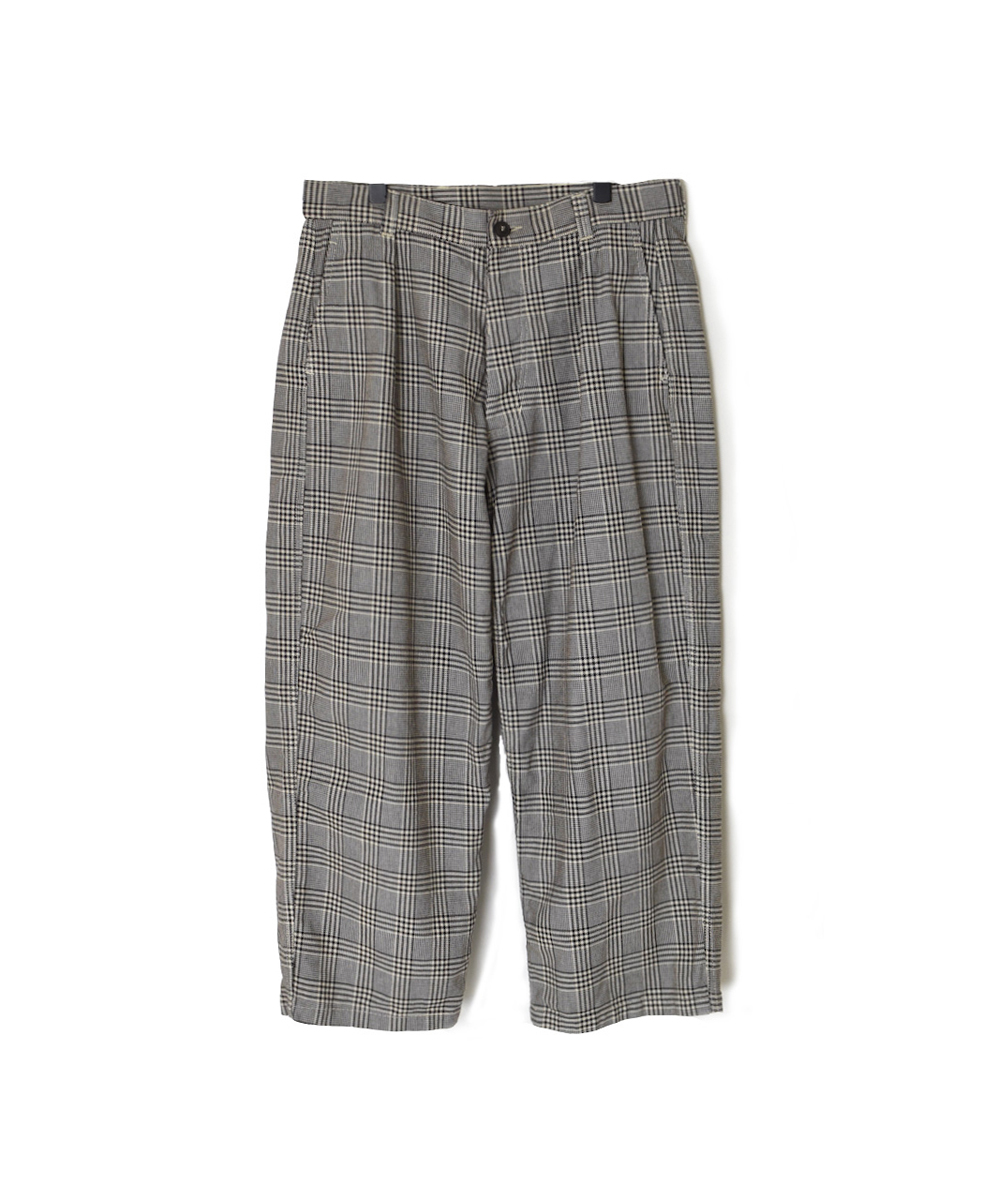 NAM2581C(パンツ) COTTON CHECK ONE-TUCK PANTS
