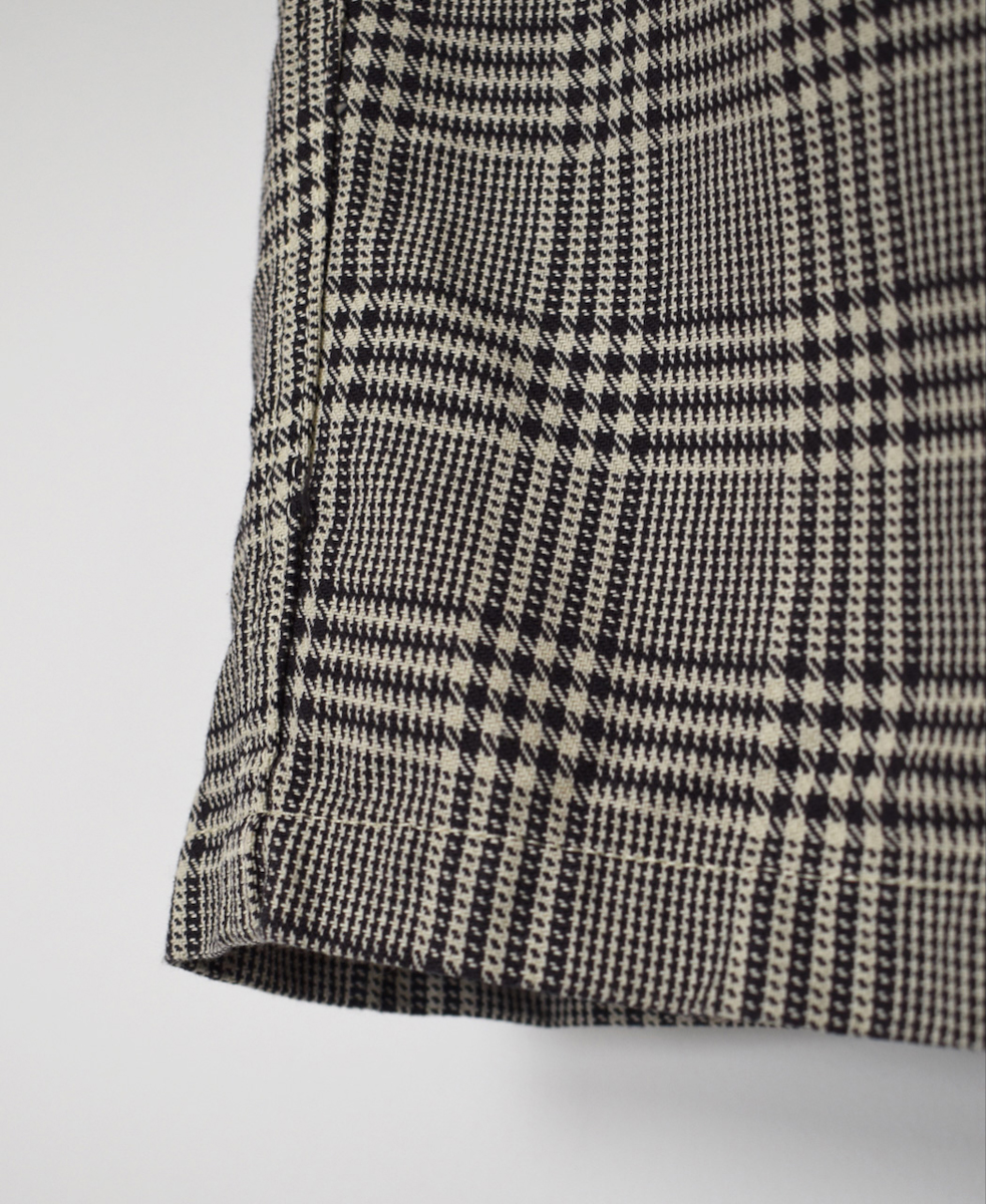 NAM2581C(パンツ) COTTON CHECK ONE-TUCK PANTS