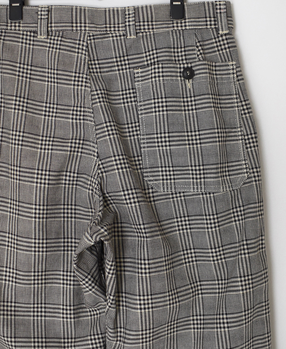 NAM2581C(パンツ) COTTON CHECK ONE-TUCK PANTS
