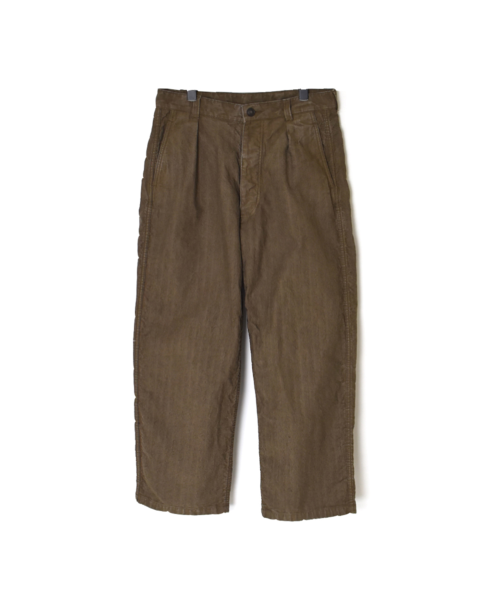 NAM2581HR(パンツ) HEAVY WEIGHT COTTON HERRINGBONE ONE-TUCK PANTS