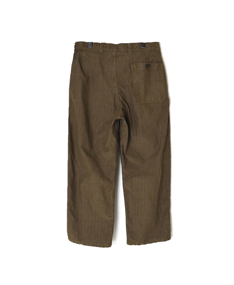 NAM2581HR(パンツ) HEAVY WEIGHT COTTON HERRINGBONE ONE-TUCK PANTS