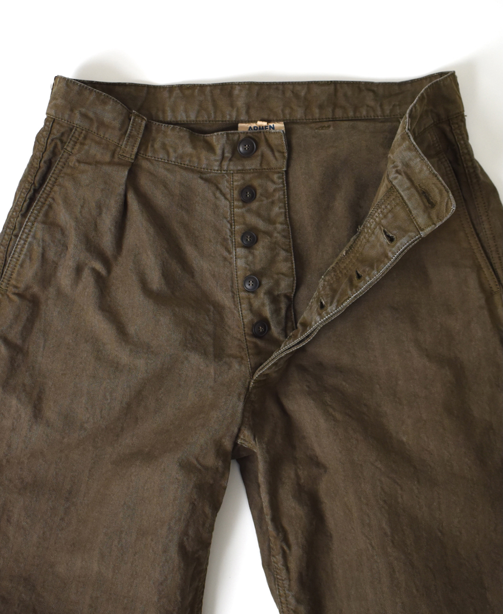 NAM2581HR(パンツ) HEAVY WEIGHT COTTON HERRINGBONE ONE-TUCK PANTS