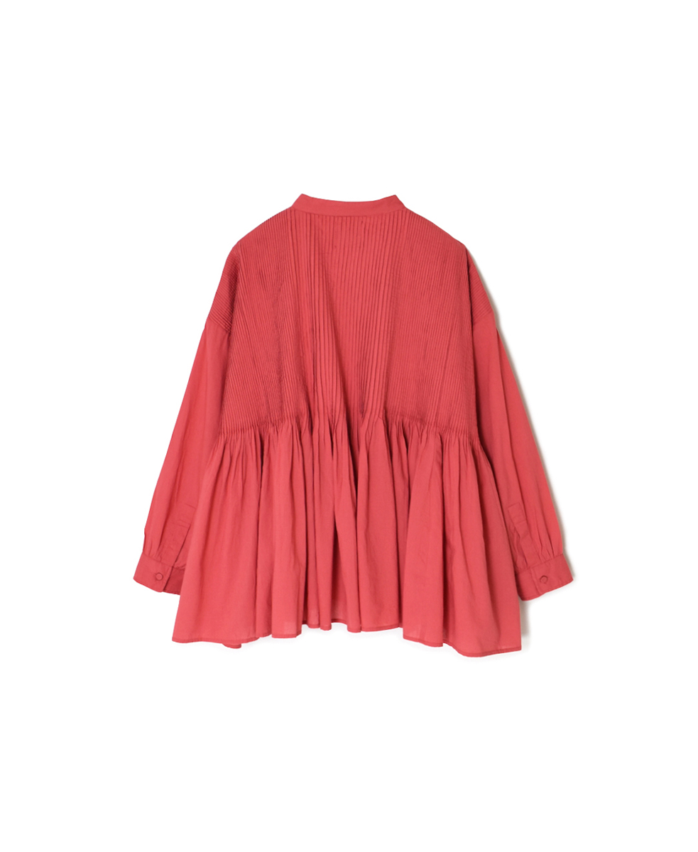 ●NMDS25521(シャツ) 60s ORGANIC CAMBRIC PLAIN BANDED COLLAR SHIRT WITH MINI PINTUCK