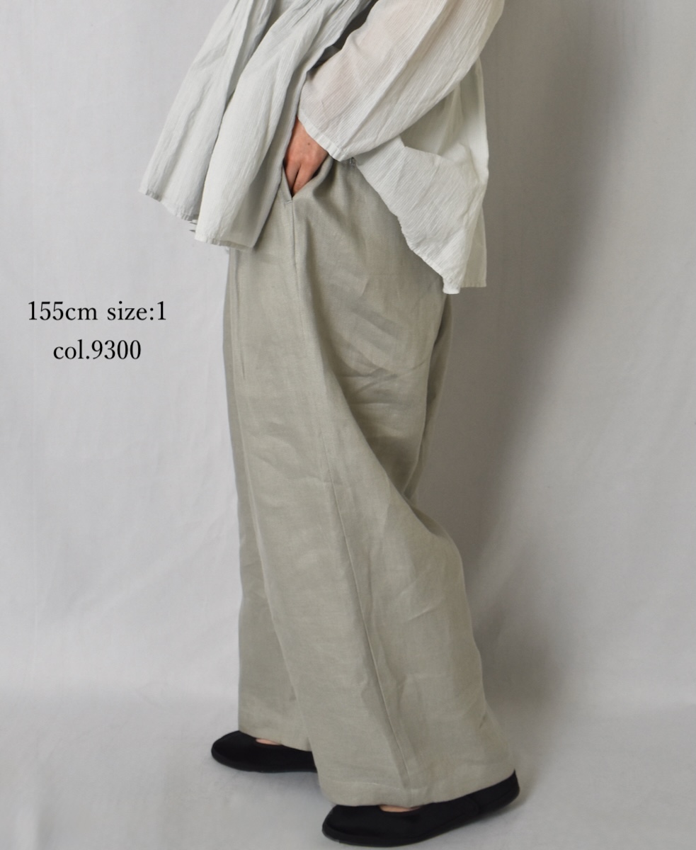 ●GNMDS2502NLT(パンツ) LINEN TWILL 2TUCK WIDE EASY PANTS