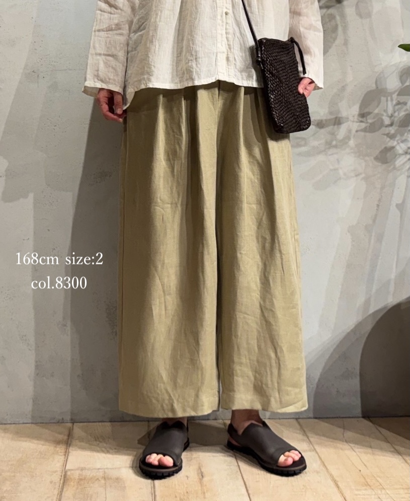 ●GNMDS2502NLT(パンツ) LINEN TWILL 2TUCK WIDE EASY PANTS