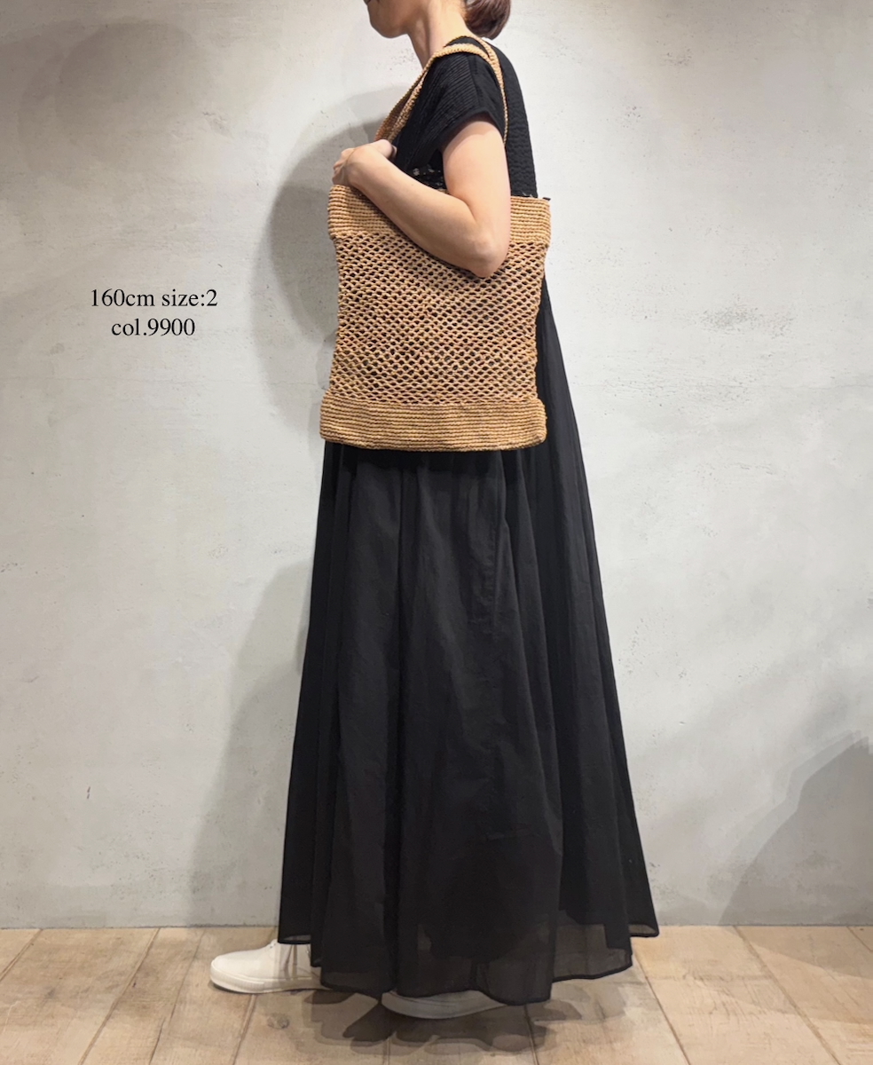 ●NMDS25312(ワンピース) 80s ORGANIC COTTON VOILE PLAIN MINI PINTUCK F/SL DRESS WITH LINING
