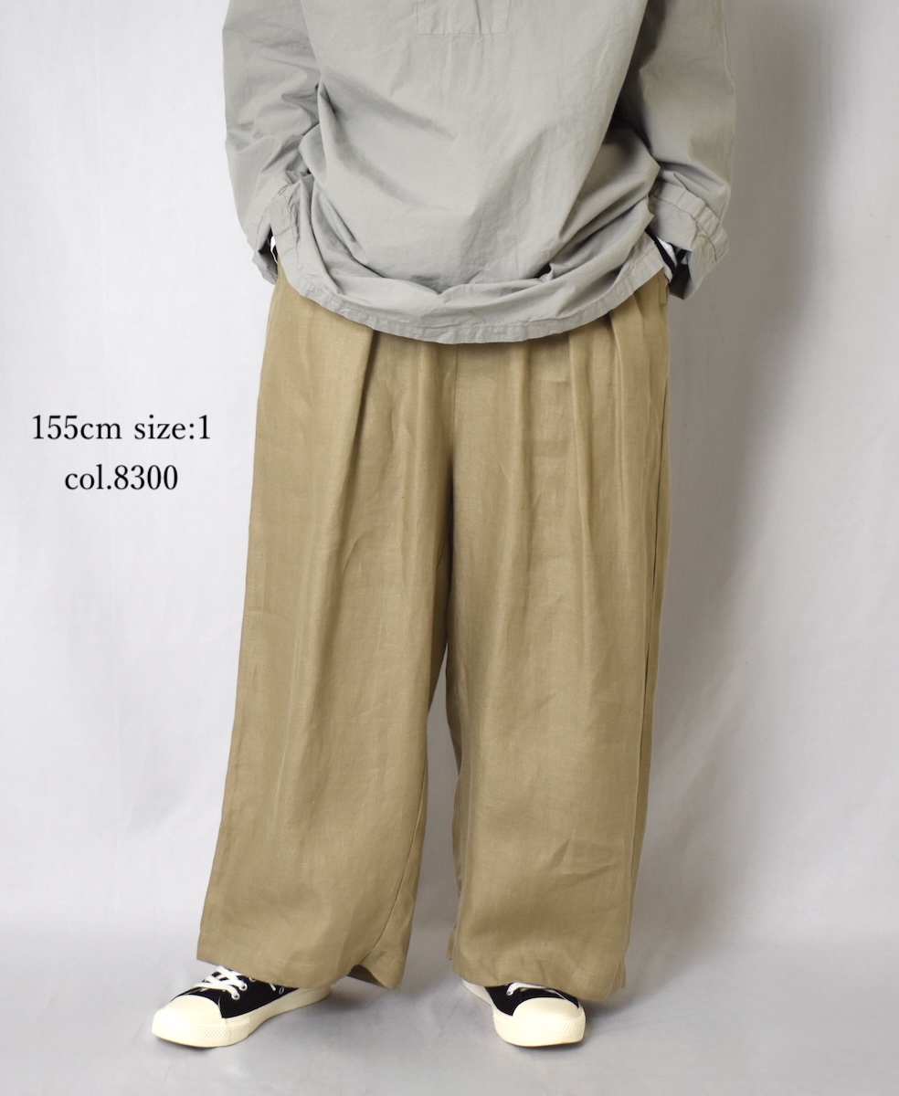 ●GNMDS2502NLT(パンツ) LINEN TWILL 2TUCK WIDE EASY PANTS
