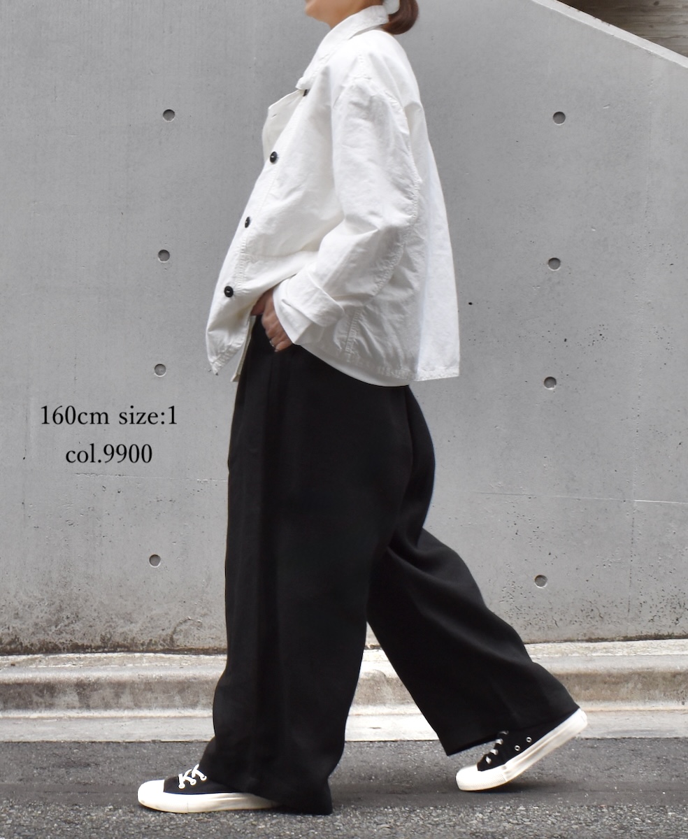 ●GNMDS2502NLT(パンツ) LINEN TWILL 2TUCK WIDE EASY PANTS