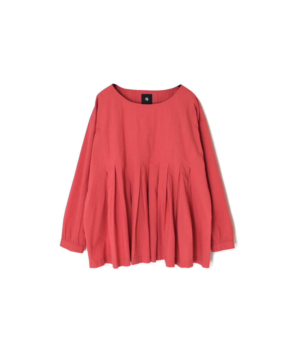 ●NMDS25522(シャツ) 60s ORGANIC CAMBRIC PLAIN INVERTED PLEATED L/SL PULLOVER