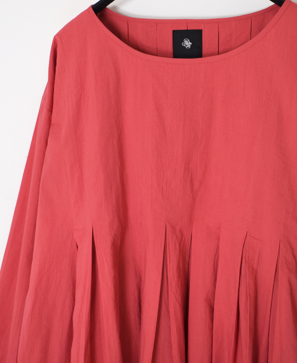 ●NMDS25522(シャツ) 60s ORGANIC CAMBRIC PLAIN INVERTED PLEATED L/SL PULLOVER