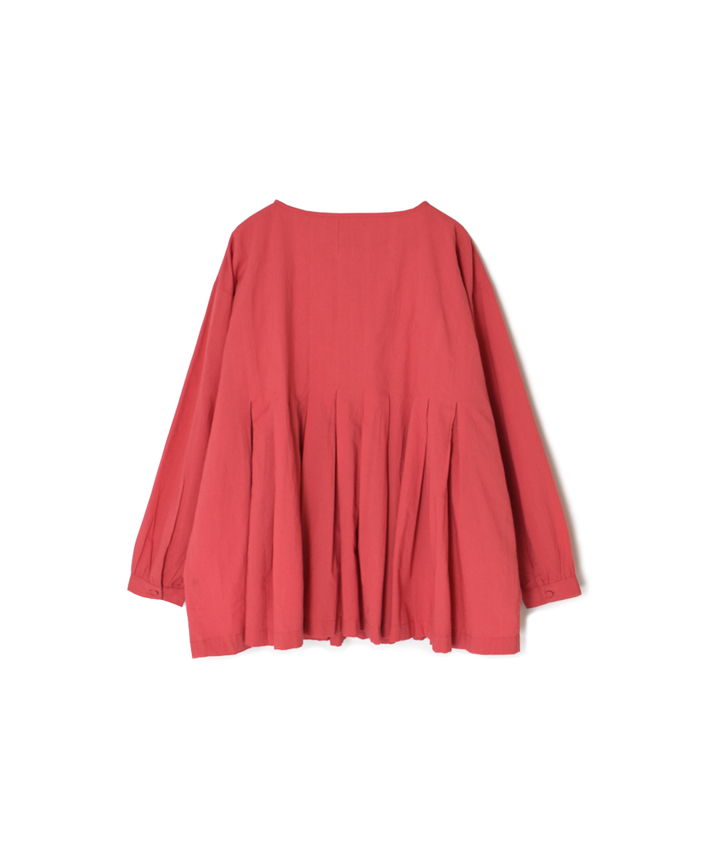 ●NMDS25522(シャツ) 60s ORGANIC CAMBRIC PLAIN INVERTED PLEATED L/SL PULLOVER