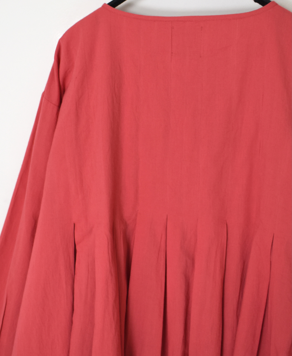 ●NMDS25522(シャツ) 60s ORGANIC CAMBRIC PLAIN INVERTED PLEATED L/SL PULLOVER