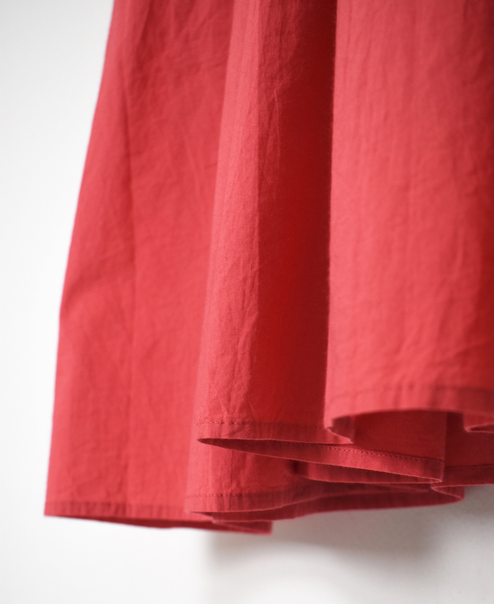 ●NMDS25523(ワンピース) 60s ORGANIC CAMBRIC PLAIN BANDED COLLAR DRESS WITH MINI PINTUCK