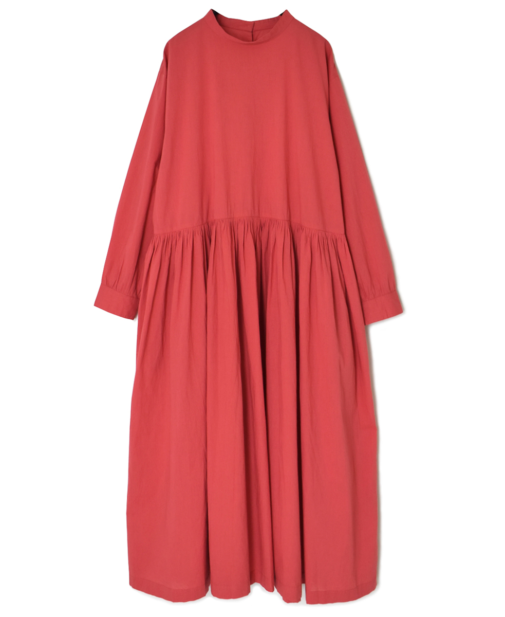 ●NMDS25524(ワンピース) 60s ORGANIC CAMBRIC PLAIN BACK OPENING STAND COLLAR DRESS