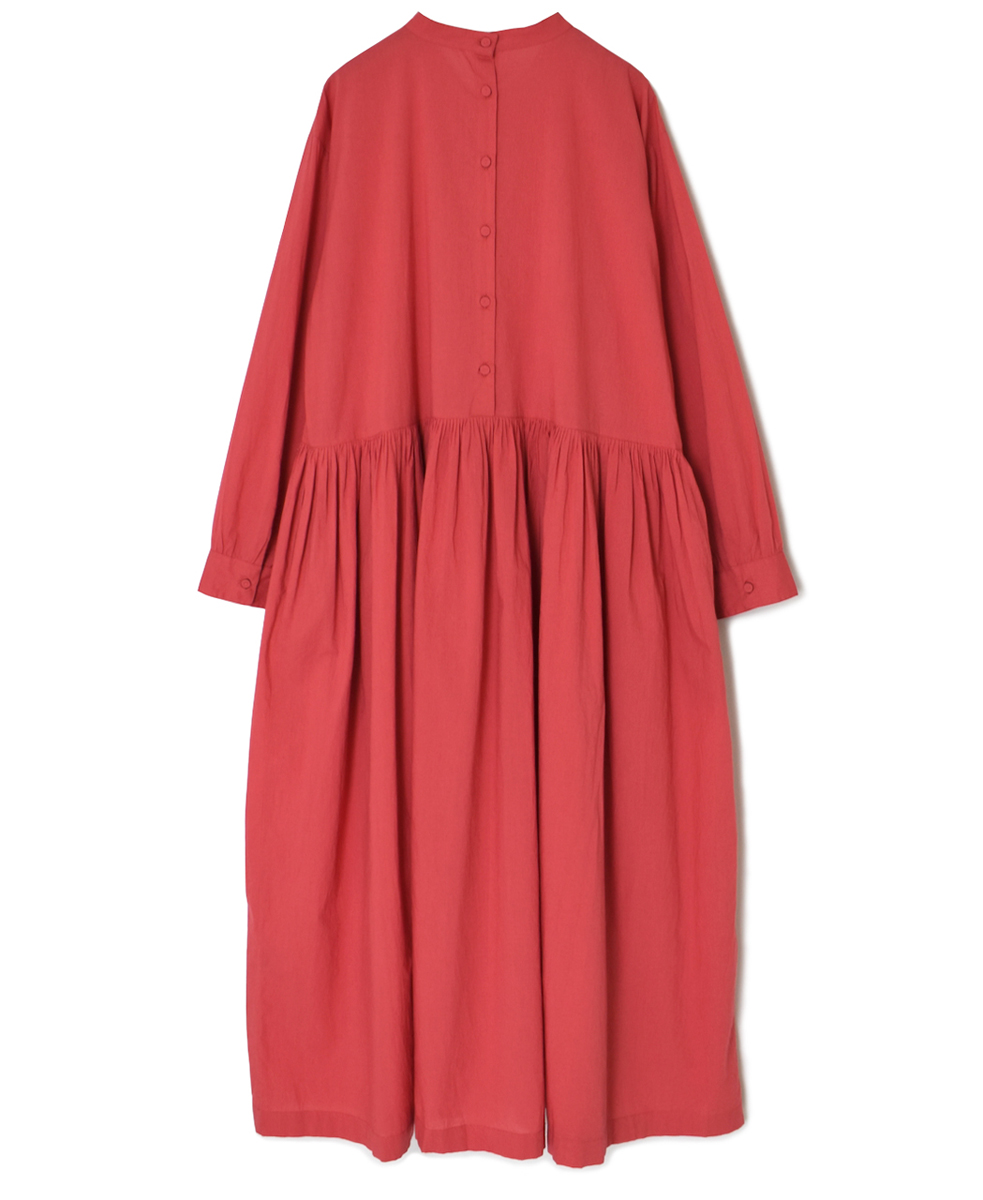 ●NMDS25524(ワンピース) 60s ORGANIC CAMBRIC PLAIN BACK OPENING STAND COLLAR DRESS