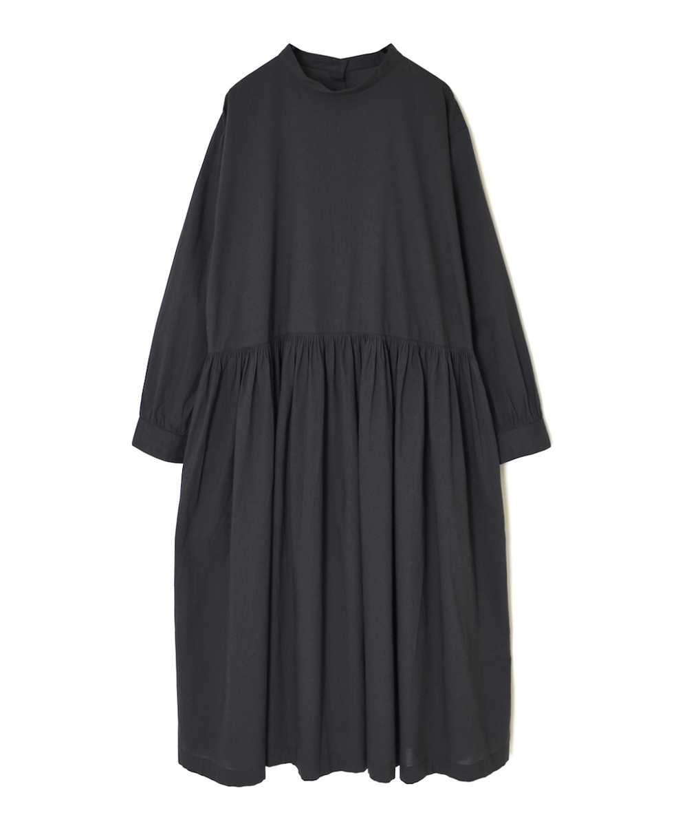 ●NMDS25524(ワンピース) 60s ORGANIC CAMBRIC PLAIN BACK OPENING STAND COLLAR DRESS
