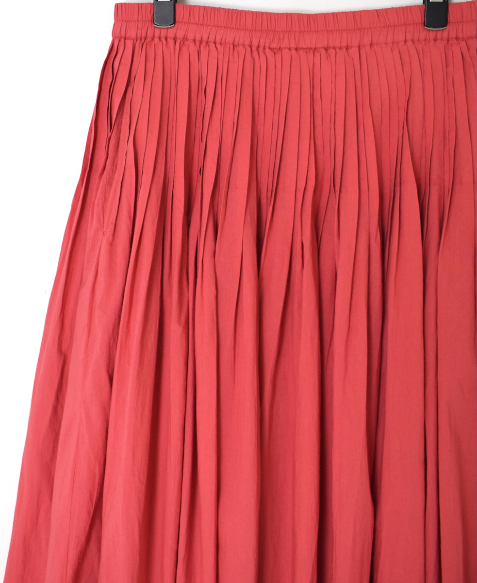 ●NMDS25525(スカート) 60s ORGANIC CAMBRIC PLAIN PINTUCK FLARED SKIRT